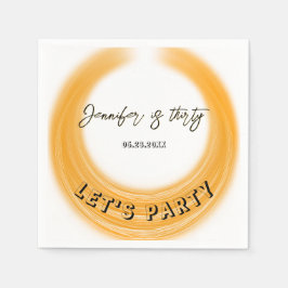 Glam Girly Foto Script 20 30 40. Geburtstagsparty Serviette