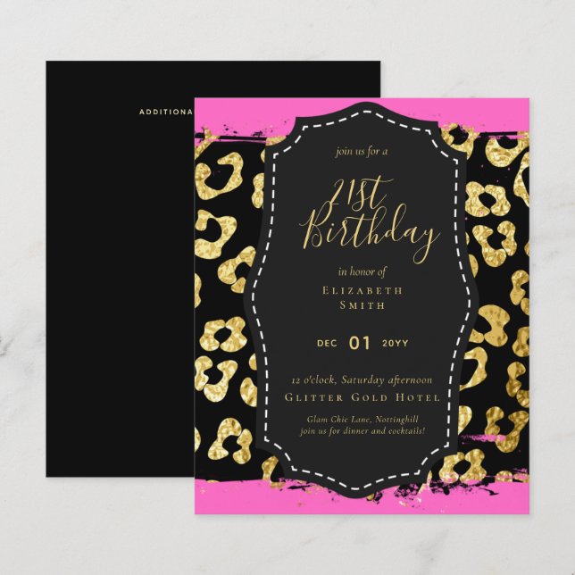 Glam Girly Glitzer 21. Geburtstag (oder andere) Ei (Vorne/Hinten)