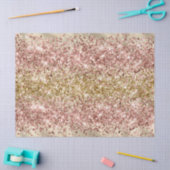 Glam Girly Gold Pink Glitzer Seidenpapier (Basteln)