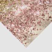 Glam Girly Gold Pink Glitzer Seidenpapier (Detail)