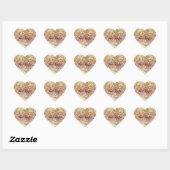 Glam Girly Gold Pink Glitzer Sparkle Confetti Herz-Aufkleber (Blatt)