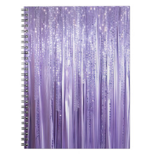 Glam Girly Lavender Tinsel Stripes Notizblock