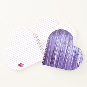 Glam Girly Lavender Tinsel Stripes Notizblock