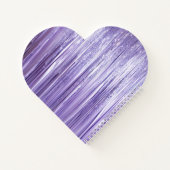 Glam Girly Lavender Tinsel Stripes Notizblock (Rückseite)