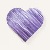 Glam Girly Lavender Tinsel Stripes Notizblock (Vorderseite)