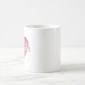 Glam Girly Pink Glitzer Herzname Kaffeetasse (Mittel)