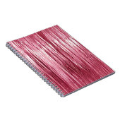 Glam Girly Pink Tinsel Streifen Notizblock (Rechte Seite)