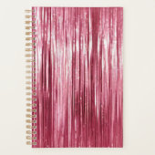Glam Girly Pink Tinsel Streifen Planer (Vorderseite)