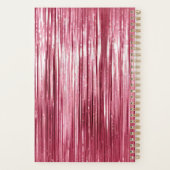 Glam Girly Pink Tinsel Streifen Planer (Rückseite)