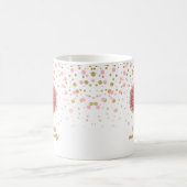 Glam Girly Rose Gold Pink Glitzer Herzstück Kaffeetasse (Mittel)