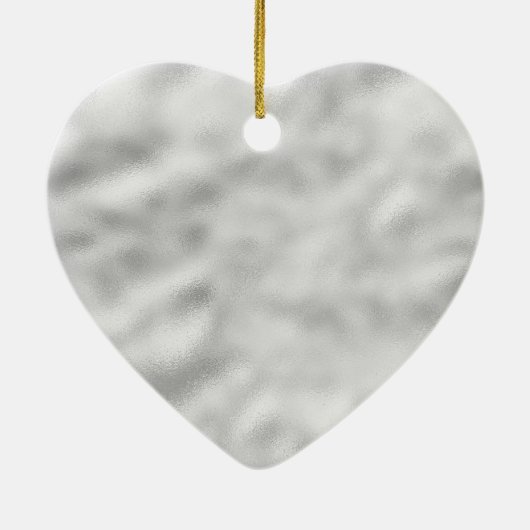 Glam Girly Silver Glitzer Glitzy Sparkle Confetti Keramik Ornament (Hinten)