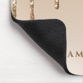 Glam Glitter drip girly personalized Mousepad (Ecke)