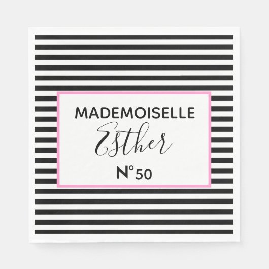 Glam & Glitz Couture Shower Birthday Party Serviette (Vorderseite)