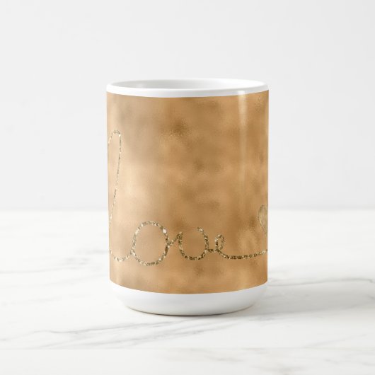 Glam Glitz Glitzer Liebe Herzlich Willkommen im Go Kaffeetasse (Mittel)