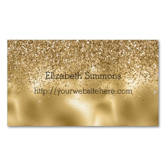 Glam Glitz Glitzer Magnetische Visitenkarte (Vorderseite)