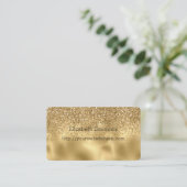 Glam Glitz Glitzer Visitenkarte (Stehend Vorderseite)