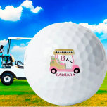 Glam Glitz Monogram Name Pink Gold Diamond Cart Golfball<br><div class="desc">Golf Gal - Fun Glitz Glam Pink Rose Gold Diamond Cart - nur ein bisschen "über die Spitze", aber bereit zum Laufen - Golfball - Das ist ein großartiges Geschenk für Golfliebhaber - Spaß / unverwechselbar / einzigartig. Und mit einem Monogramm und Vorname für die "beabsichtigt". Wenn Sie Fragen zum...</div>