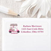 Glam Glitz Monogram Name Rose Gold Golf Cart (Insitu)