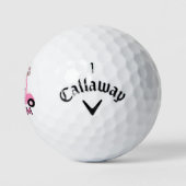 Glam Glitz Monogram Rose Gold Mama Golfball (Logo)