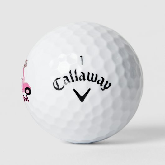 Glam Glitz Monogram Rose Gold Mama Golfball (Logo)