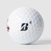 Glam Glitz Monogramm Roségold Mutter Golfball (Logo)