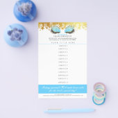 Glam Glitzer Augen Make-Artist Salon Preisliste Flyer (Einzeln)