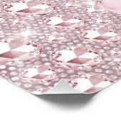 Glam Glitzer Girly Pink Poster (Ecke)