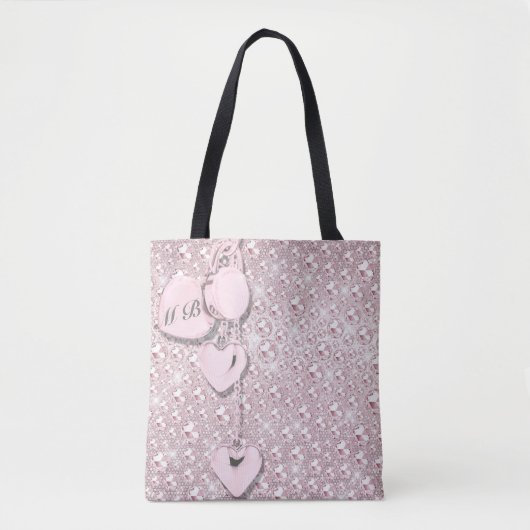 Glam Glitzer Girly Pink Tasche (Vorderseite)