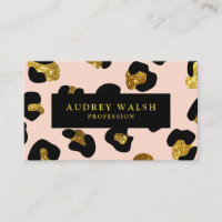 Glam Glitzer Gold Blush Leopard Print Luxus