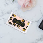 Glam Glitzer Gold Blush PINK Schwarzer Leopard Tie Visitenkarten Dose<br><div class="desc">Wenn Sie eine Dame Chef sind,  sind diese modernen,  beeindruckenden Visitenkartenhalter der perfekte Weg,  um Ihren Kunden einen unvergesslichen ersten Eindruck zu vermitteln. Moderne,  mädchenhafte Visitenkartenkartentasche mit digitalem Leopardenbild in schick BLUSH pink ,  schwarz und Glitzer gold . Schwarzes Streifen-Overlay Ideal für Beauty-,  Mode-,  Unterhaltungs- und Veranstaltungsexperten.</div>
