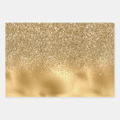 Glam Glitzer Leopard Geschenkpapier Set (Vorderseite)