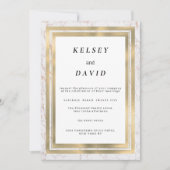 Glam-Glitzer-Marmor Einladung (Vorderseite)