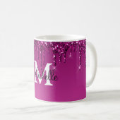 Glam & Glitzer Personalisiert Kaffeetasse (VorderseiteRechts)