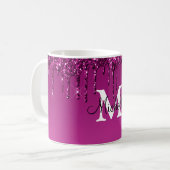 Glam & Glitzer Personalisiert Kaffeetasse (Vorderseite Links)