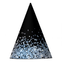 Glam Glitzer rosa und blau Party Hut