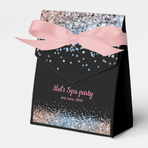 Glam Glitzer rosa und schwarz Geschenkschachtel