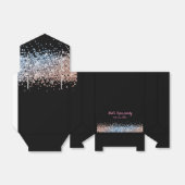 Glam Glitzer rosa und schwarz Geschenkschachtel (Ungefaltet)