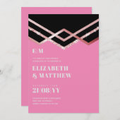 Glam Glitzer Rosegold Black Deko Wedite (Vorne/Hinten)