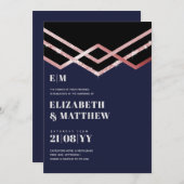 Glam Glitzer Rosegold Black Deko Wedite (Vorne/Hinten)