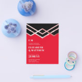 Glam Glitzer Rosegold Black Deko Wedite Flyer (Einzeln)