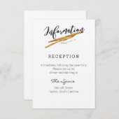 Glam Glitzer Schwarzweiß-Informationskarte Begleitkarte (Vorne/Hinten)