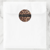 Glam Glitzer Sparkle Funkelnd Cheetah Leopard Prin Runder Aufkleber (Tasche)