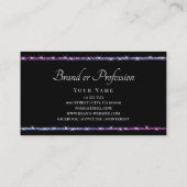 Glam Glitzer Sterne Lila Shimmer Spark Schwarz Visitenkarte (Rückseite)