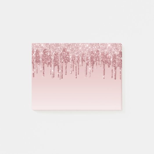 Glam & Glitzer Tropfen Post-it Klebezettel (Vorderseite)