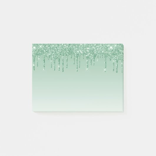 Glam & Glitzer Tropfen Post-it Klebezettel (Vorderseite)