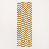 Glam-Glitzer und weiße Zickzack Streifen Yogamatte (Vorderseite)