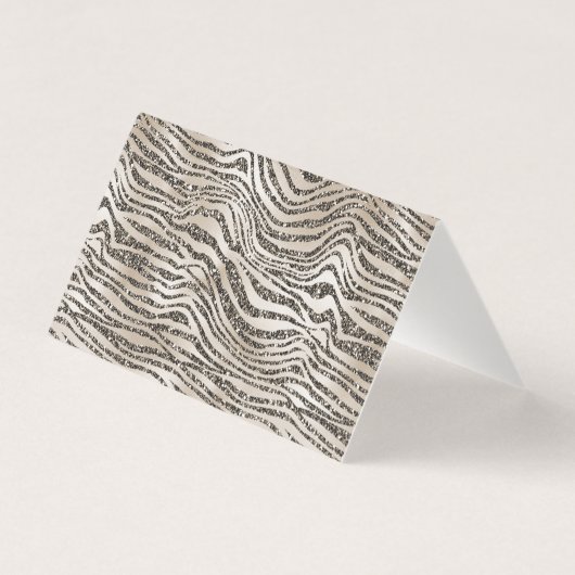 Glam Glitzer Zebra Print Vielen Dank (Rückseite)