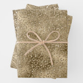 Glam Glitzy Glitzer Leopard Zebra Print Geschenkpapier Set (Beispiel)