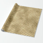 Glam Glitzy Glitzer Streifen Geschenkpapier (Ungerollt)