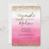 Glam Glitzy Sparkle Glitzer Eyelashes Einladung (Vorderseite)